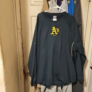 Majestic Dark Green A's Sweatshirt